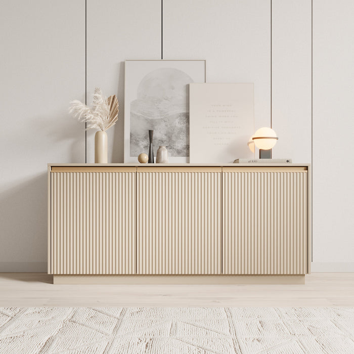 Meubella - Dressoir Remy - Beige - 154 cm