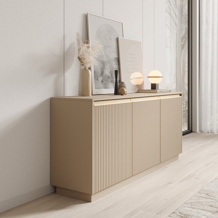 Meubella - Dressoir Remy - Beige - 154 cm