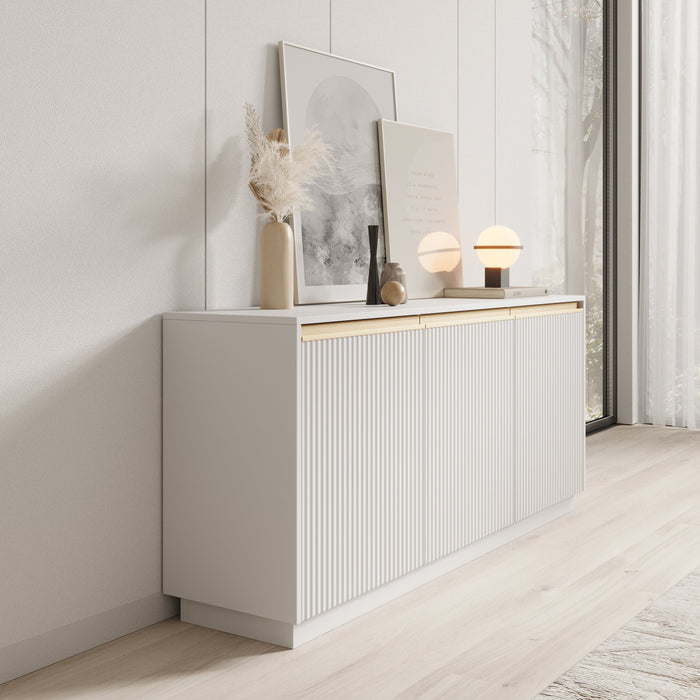 Meubella - Dressoir Remy - Wit - 154 cm