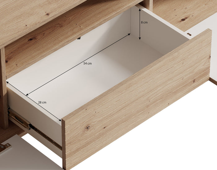 Meubella - TV-Meubel Fuzeta - Eiken - 180 cm