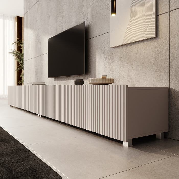 Meubella - TV-Meubel Kenderes - Beige - 300 cm