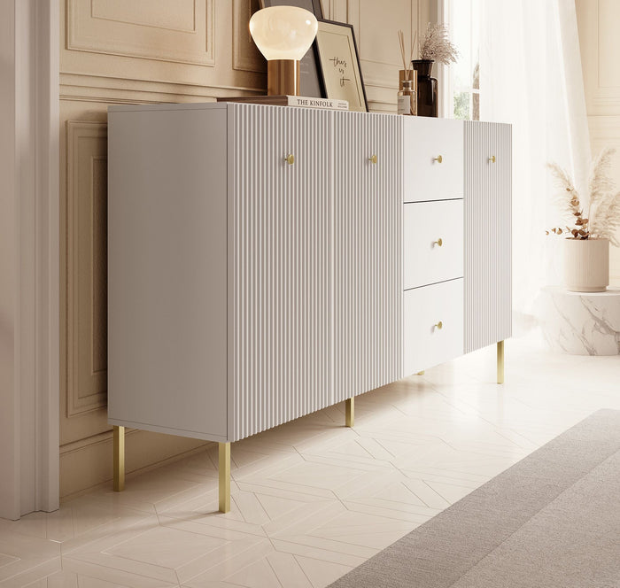 Meubella - Dressoir Vermont - Wit - 180 cm