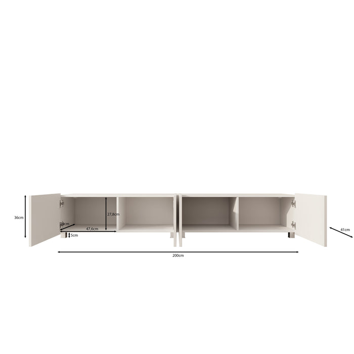 Meubella - TV-Meubel Kenderes - Beige - 200 cm