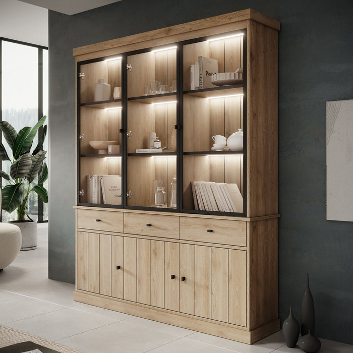 Meubella - Buffetkast Vince 2 - Eiken - 182 cm