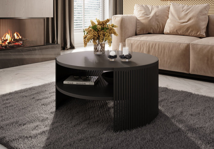 Meubella - Salontafel Fender - Zwart - 75 cm