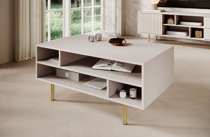 Meubella - Salontafel Nicola - Beige - 100 cm