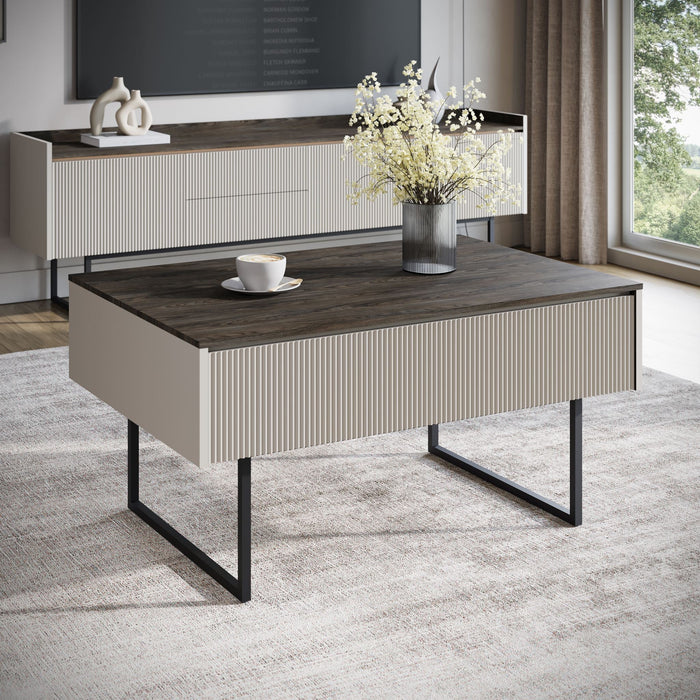 Meubella - Salontafel Linq - Beige - 100 cm