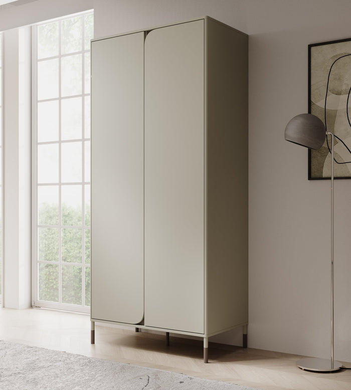 Meubella - Kinderkledingkast Hill - Beige - 92 cm