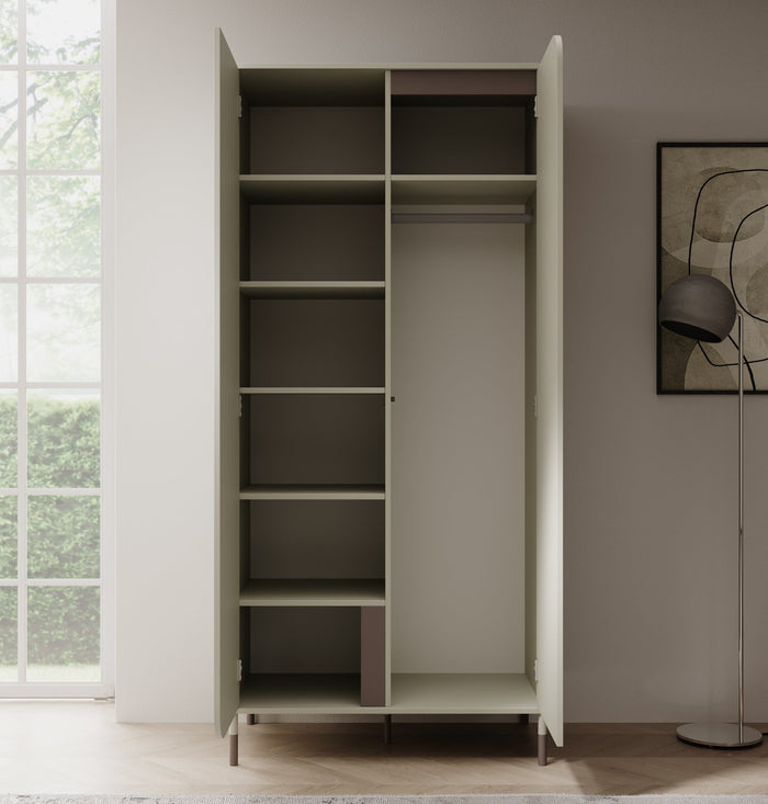 Meubella - Kinderkledingkast Hill - Beige - 92 cm