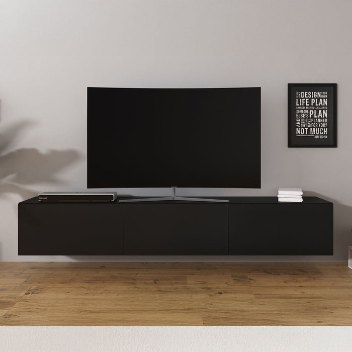 Meubella - TV-Meubel Bonzo - Mat Zwart - 180 cm