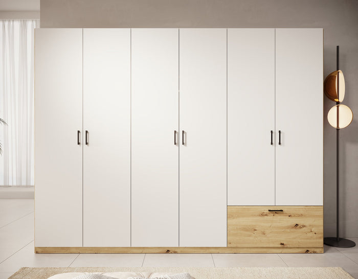 Meubella - Kledingkast Audrey - Wit - 270 cm