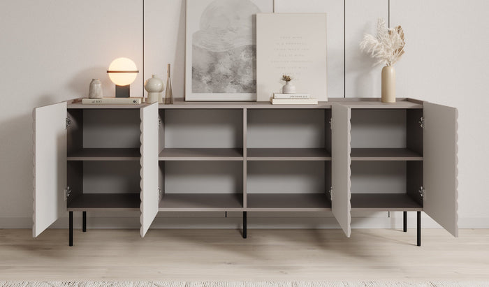 Meubella - Dressoir Laguna - Beige - 200 cm