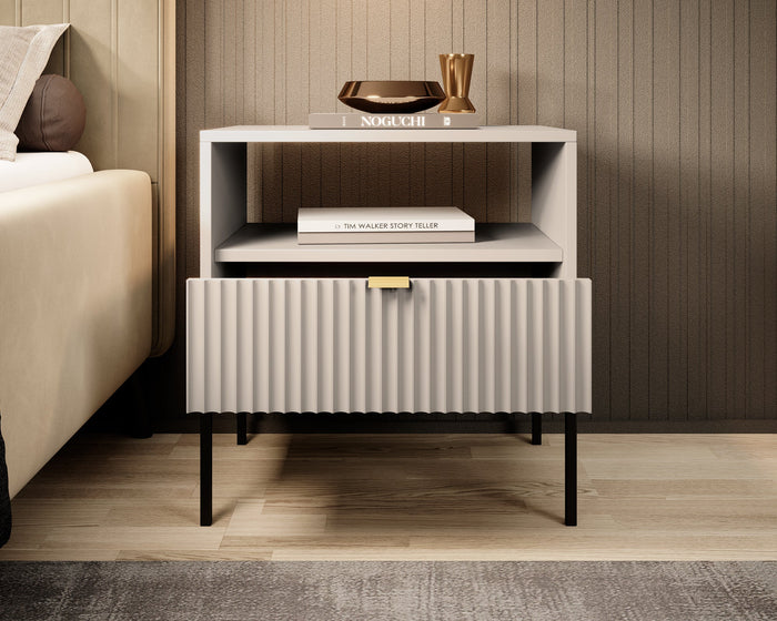 Meubella - Nachtkastje Navil - Beige