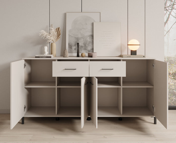 Meubella - Dressoir Vidor - Beige - 183 cm