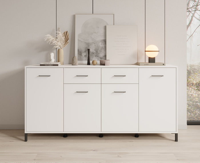 Meubella - Dressoir Vidor - Wit - 183 cm