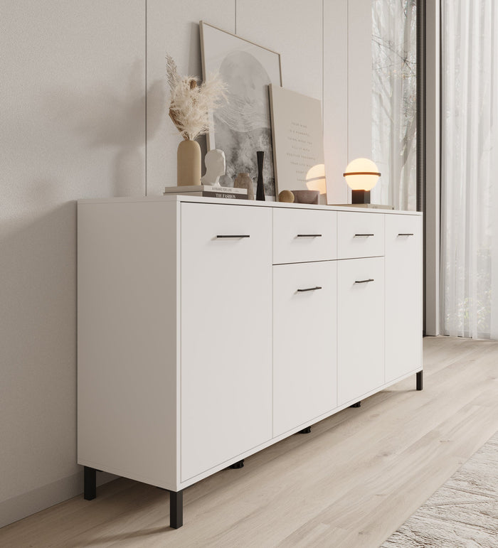 Meubella - Dressoir Vidor - Wit - 183 cm