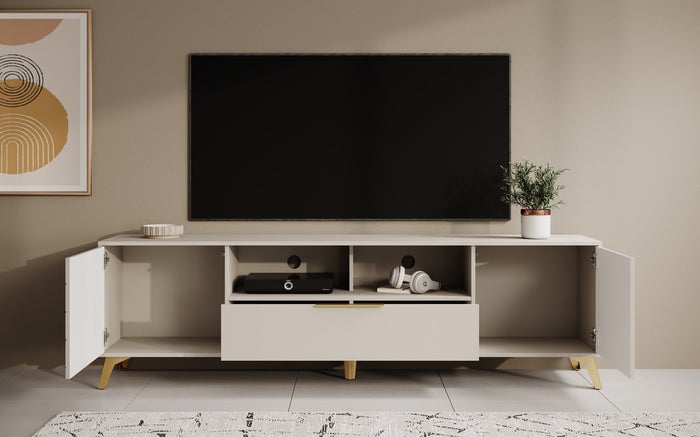 Meubella - TV-Meubel Xiano - Beige - 203 cm