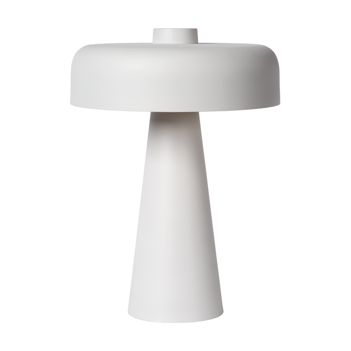 Atmooz Tafellamp Ocana - Wit en Goud - Ø 30 cm - Metaal - Paddenstoel