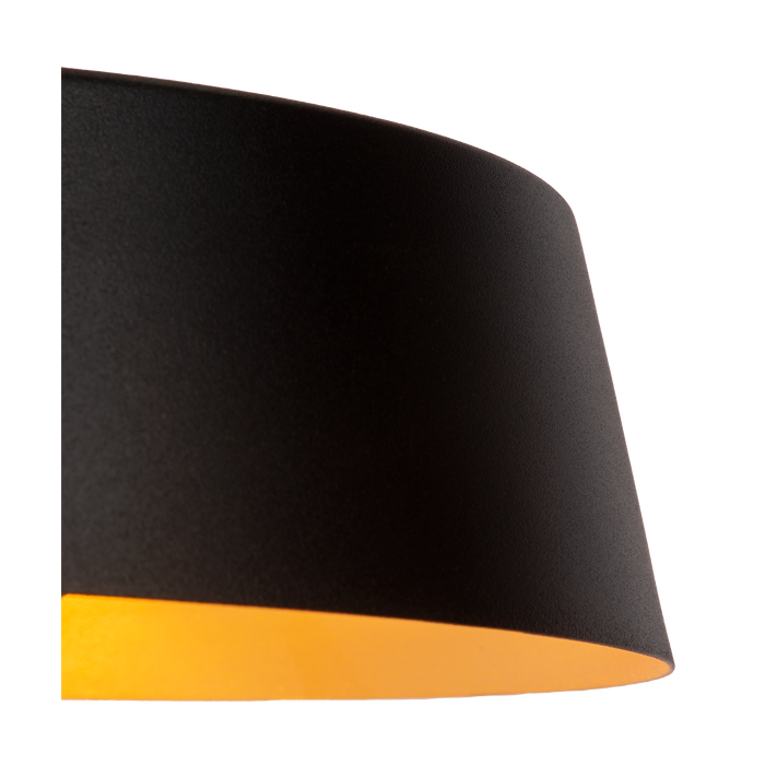 Atmooz - Tafellamp Matcha - Zwart & Goud - Ø 28 cm - Metaal - Dimbaar