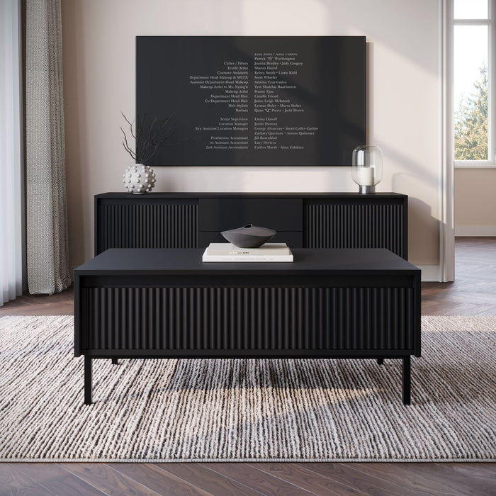 Meubella - Salontafel Orvana - Zwart - 100 cm