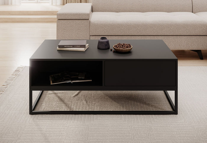 Meubella - Salontafel Delta - Zwart - 120 cm