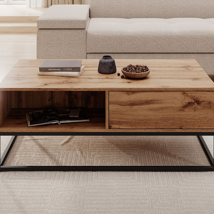 Meubella - Salontafel Delta - Eiken - 120 cm