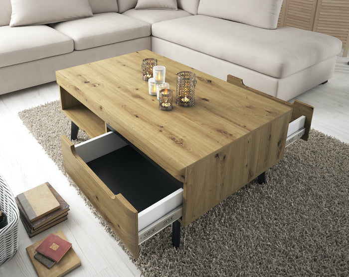 Meubella - Salontafel Nebraska - Eiken - 107 cm