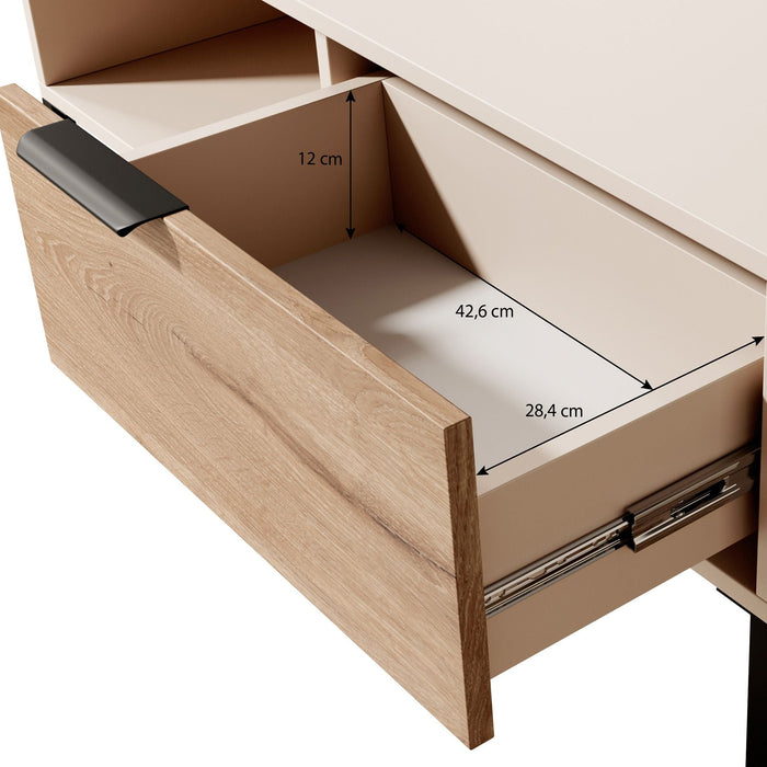 Meubella - Salontafel Ramirez - Beige - Eiken - 97 cm