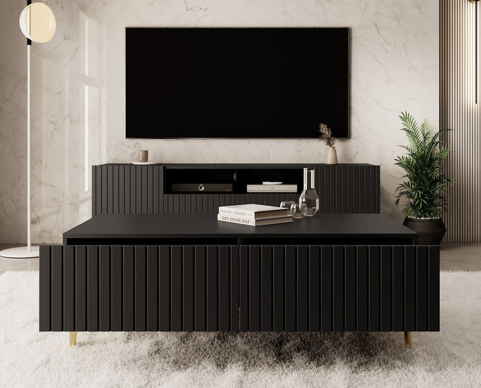 Meubella - Salontafel King - Mat Zwart - 120 cm