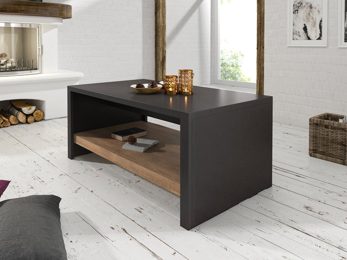 Meubella - Salontafel Monaco - Eiken - Grijs - 120 cm