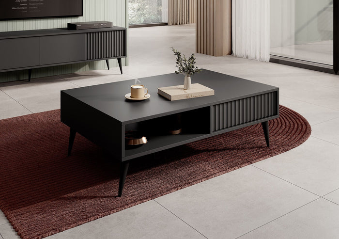 Meubella - Salontafel Winq - Antraciet - 102 cm