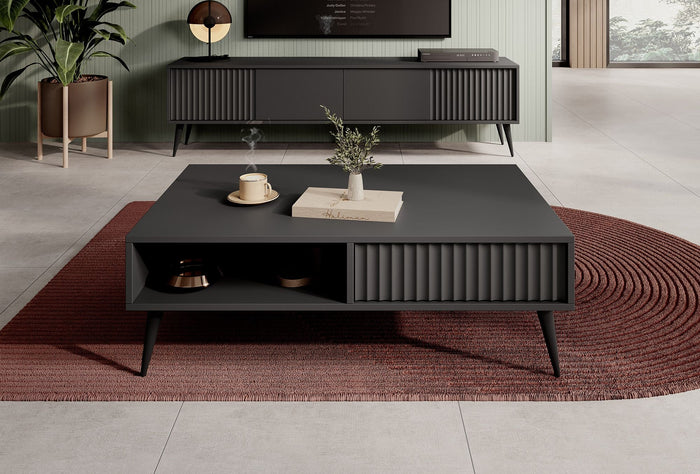 Meubella - Salontafel Winq - Antraciet - 102 cm