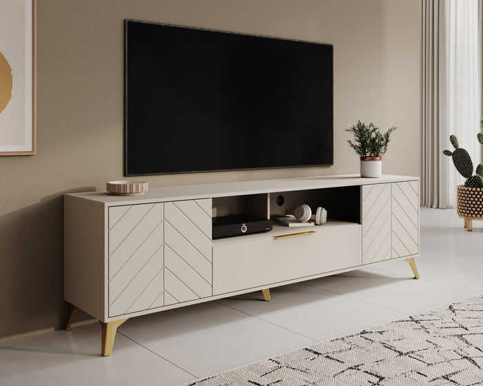 Meubella - TV-Meubel Xiano - Beige - 203 cm
