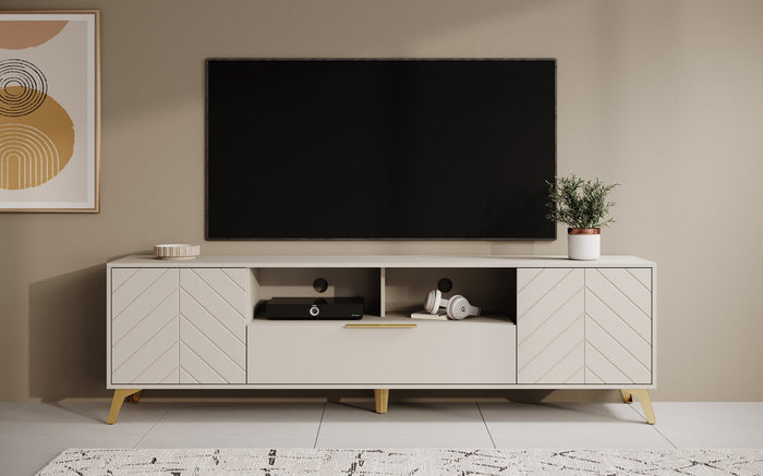 Meubella - TV-Meubel Xiano - Beige - 203 cm
