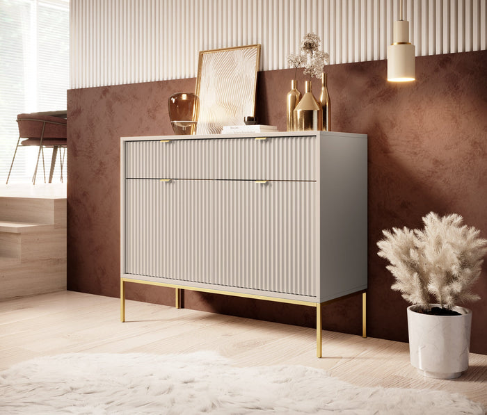 Meubella - Dressoir Navil 2 - Beige - 104 cm