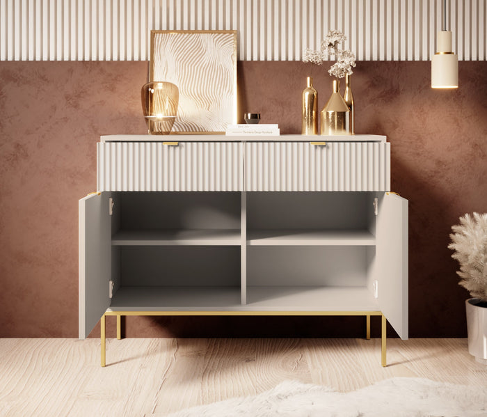 Meubella - Dressoir Navil 2 - Beige - 104 cm