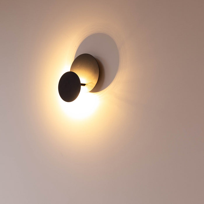 Atmooz Nakai - Ronde Wandlamp - Zwart - LED - 20 x 20 x 9 cm