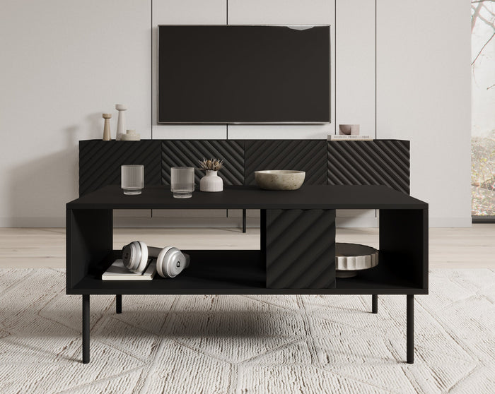 Meubella - Salontafel Laguna - Zwart - 100 cm