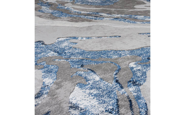 Goossens Vloerkleed Marbled in Navy (marbled)