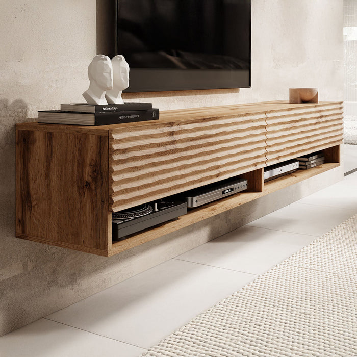 Meubella - TV-Meubel Asino - Wave - Eiken - 180 cm