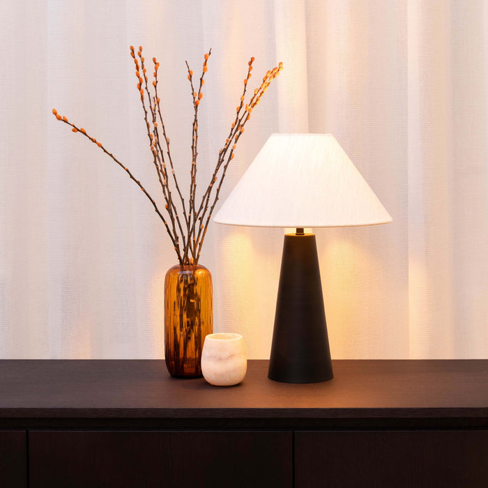 Atmooz Delsin - Tafellamp - Zwart en Wit - 50 x 36 cm