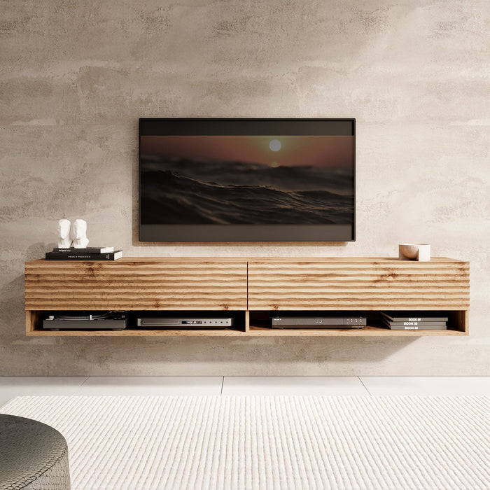 Meubella - TV-Meubel Asino - Wave - Eiken - 180 cm