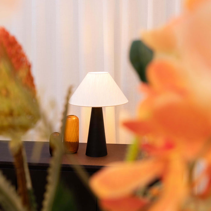 Atmooz Delsin - Tafellamp - Zwart en Wit - 50 x 36 cm