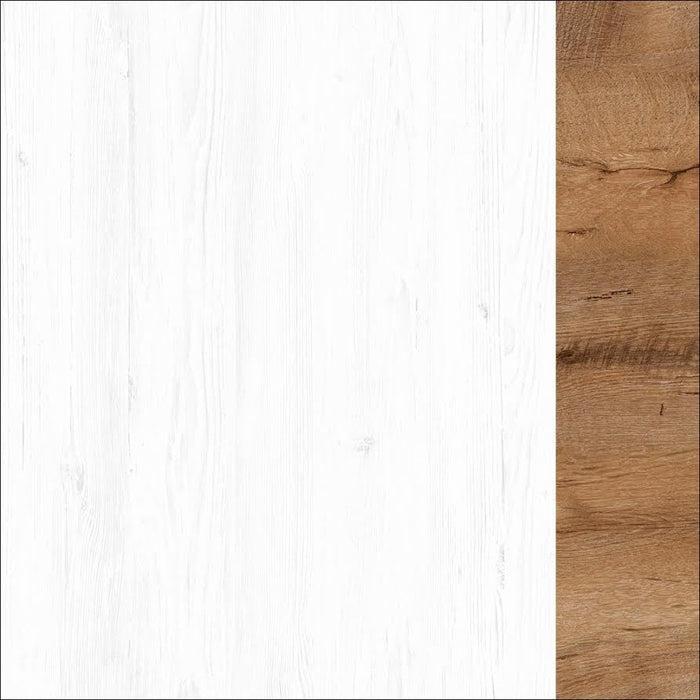 Meubella - Salontafel Parello - Wit - Eiken - 70 cm