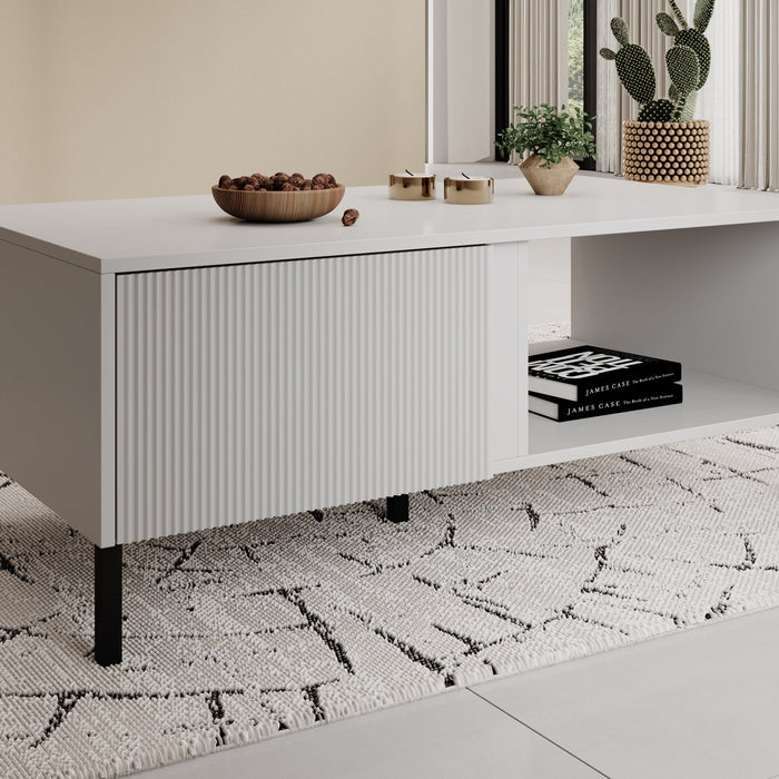 Meubella - Salontafel Margareth - Wit - 110 cm