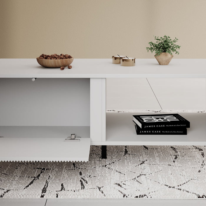 Meubella - Salontafel Margareth - Wit - 110 cm