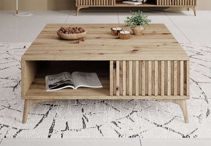 Meubella - Salontafel Evy - Eiken - 80 cm