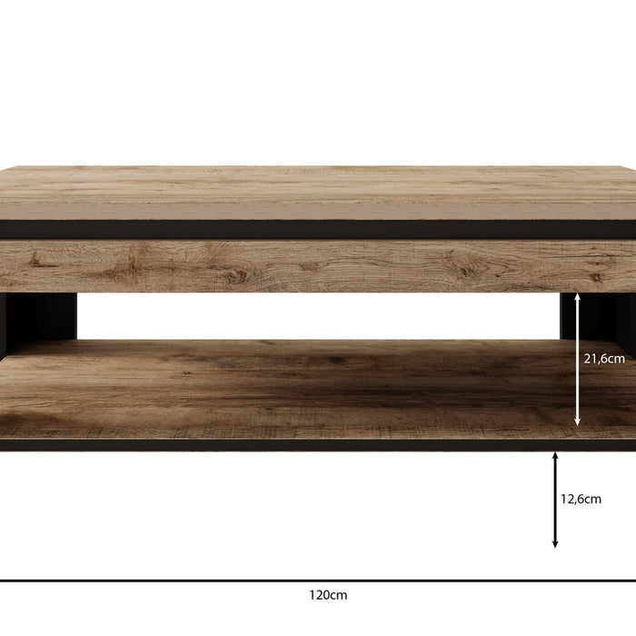 Meubella - Salontafel Trinidad - Eiken - 120 cm