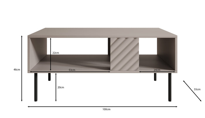 Meubella - Salontafel Laguna - Beige - 100 cm