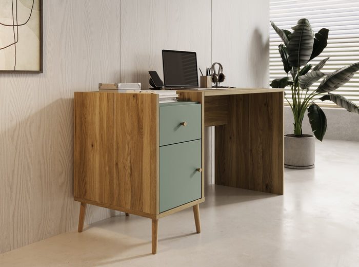 Meubella - Bureau Wally - Groen - 140 cm